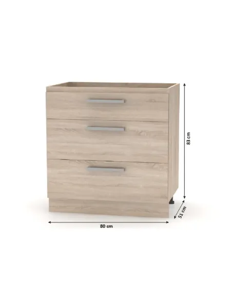 Cabinet bucătărie NOVA PLUS, 80x51x83 cm, PAL stejar sonoma | MobilaOK