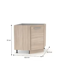 Cabinet bucătărie NOVA PLUS, colț 82.4x82.4x83 cm, PAL melaminat | MobilaOK 2