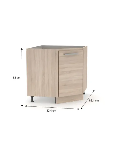 Cabinet bucătărie NOVA PLUS, colț 82.4x82.4x83 cm, PAL melaminat | MobilaOK