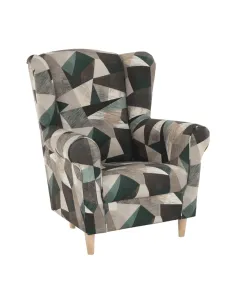Fotoliu CHARLOT pentru living, 86x82x105 cm, material textil, picior lemn | MobilaOK