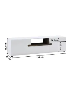 Comodă LYNATET TYP 50 living 164x45.5x42 cm PAL MDF | MobilaOK 2