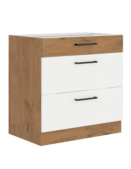 Cabinet baie VEGA D80 3S BB, 80x52x82 cm, PAL melaminat | MobilaOK