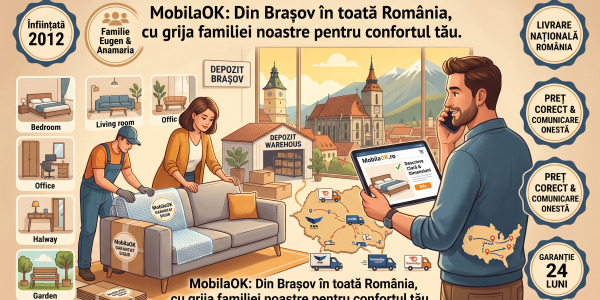 Cine este MobilaOK? Povestea magazinului de mobilă din Brașov care livrează în toată România